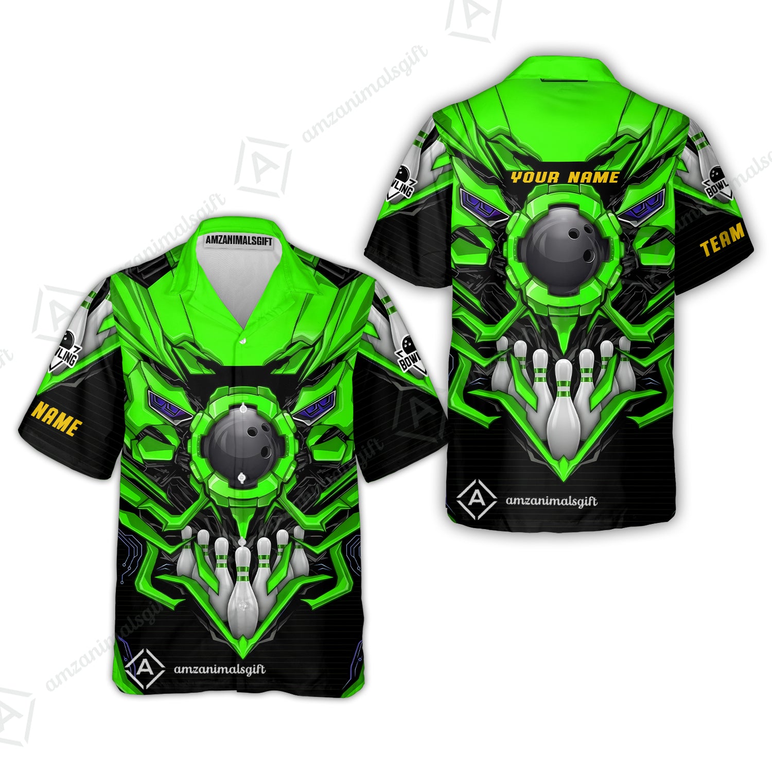 Hawaiian Shirt||Green
