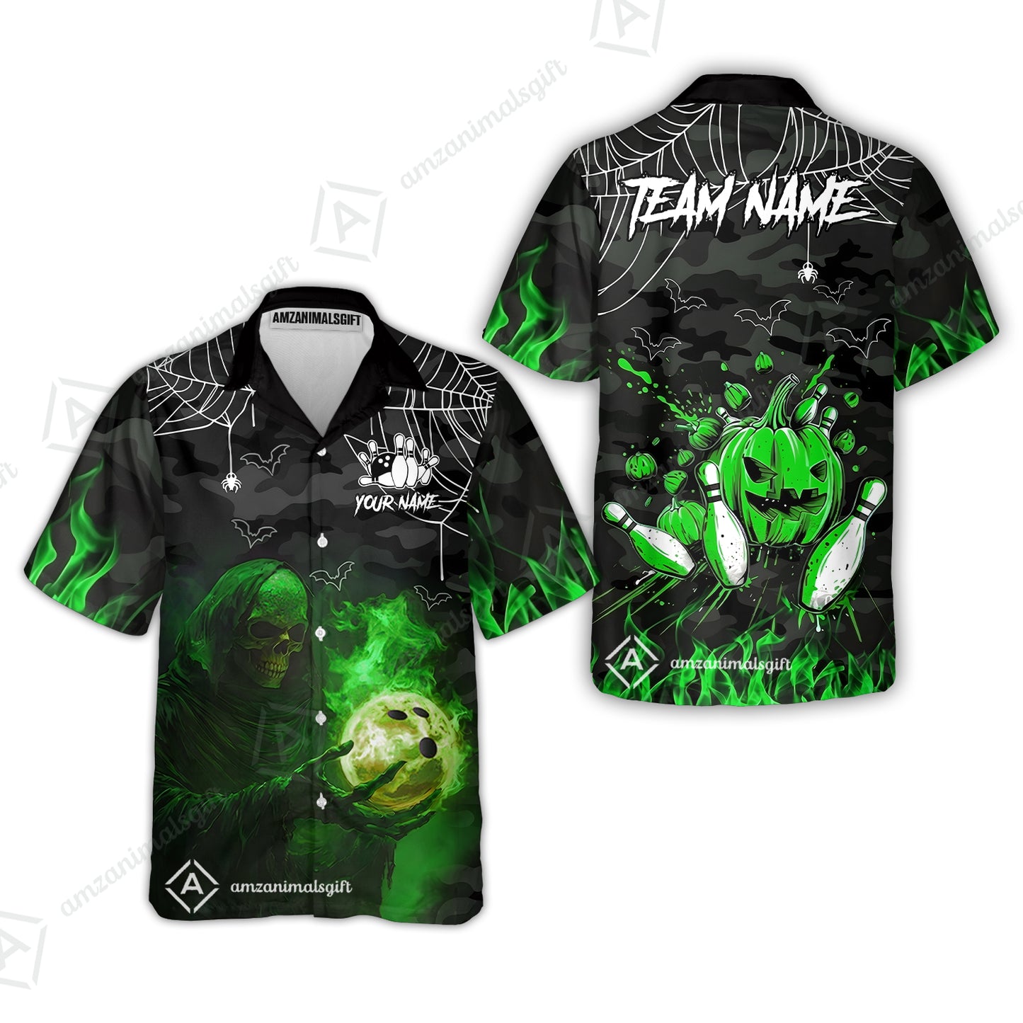 Hawaiian Shirt||Green