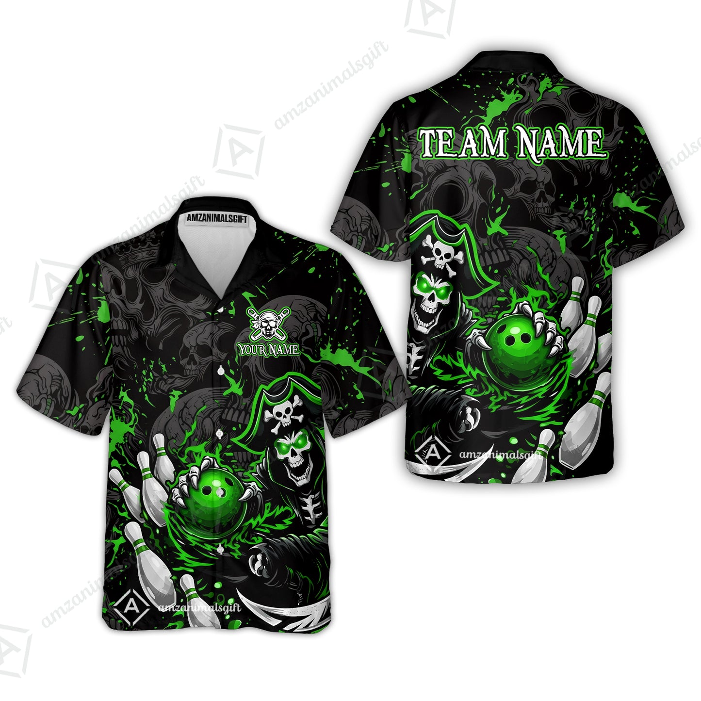Hawaiian Shirt||Green