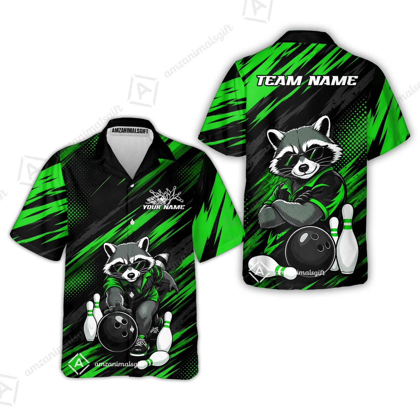 Hawaiian Shirt||Green