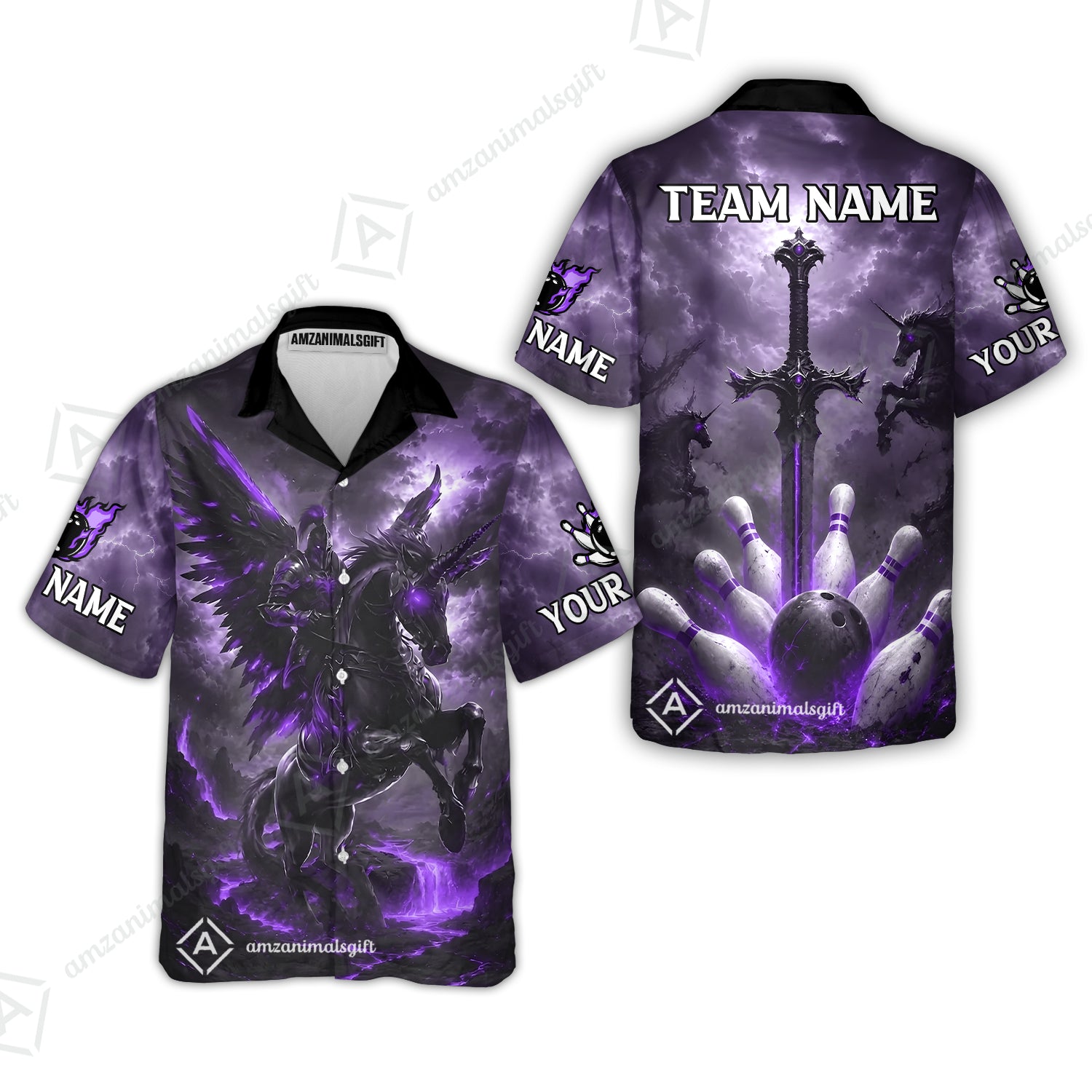 Hawaiian Shirt||Purple