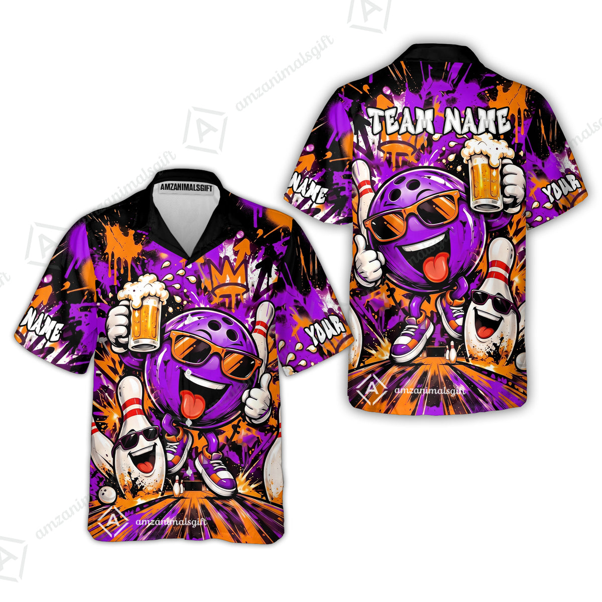 Hawaiian Shirt||Purple
