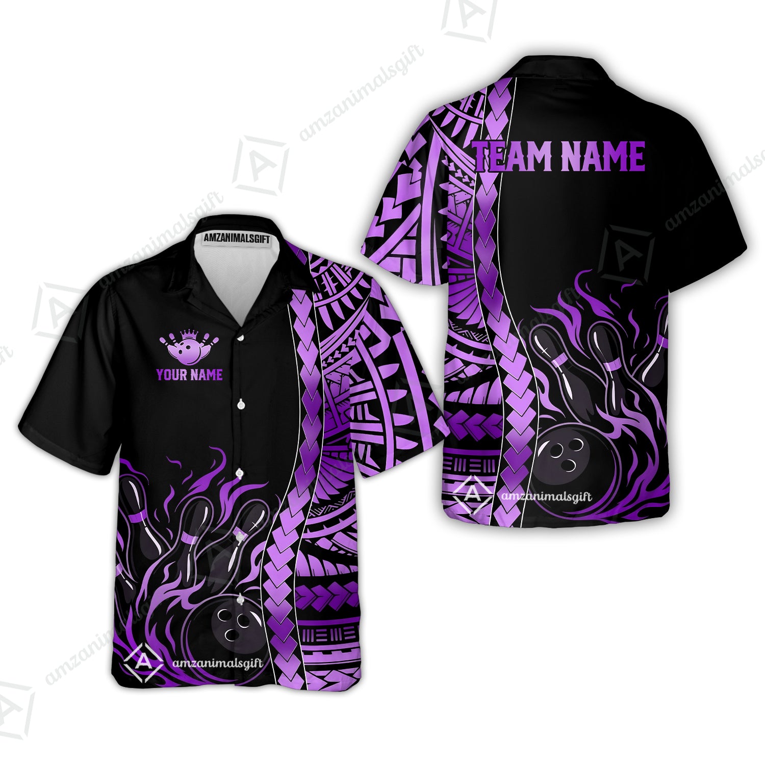 Hawaiian Shirt||Purple