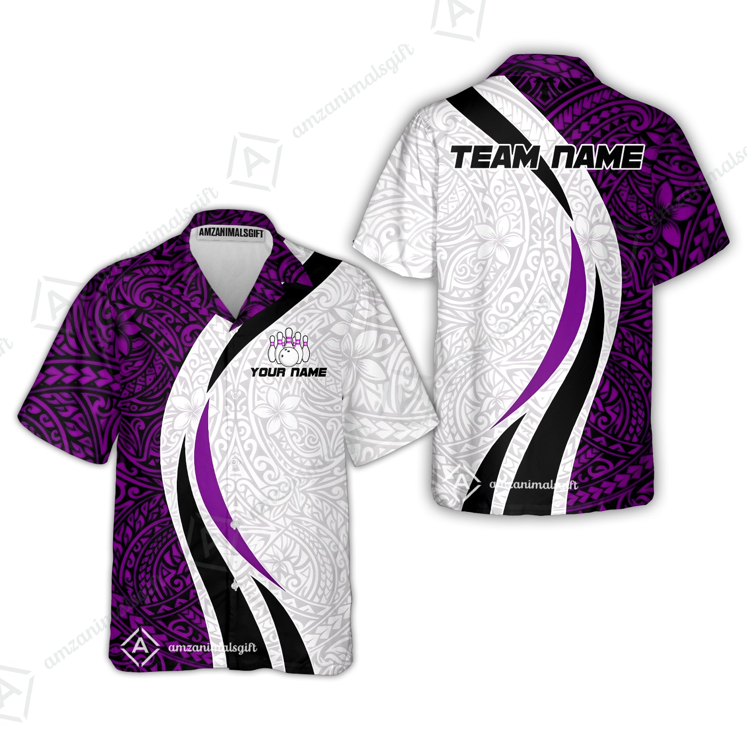 Hawaiian Shirt||Purple