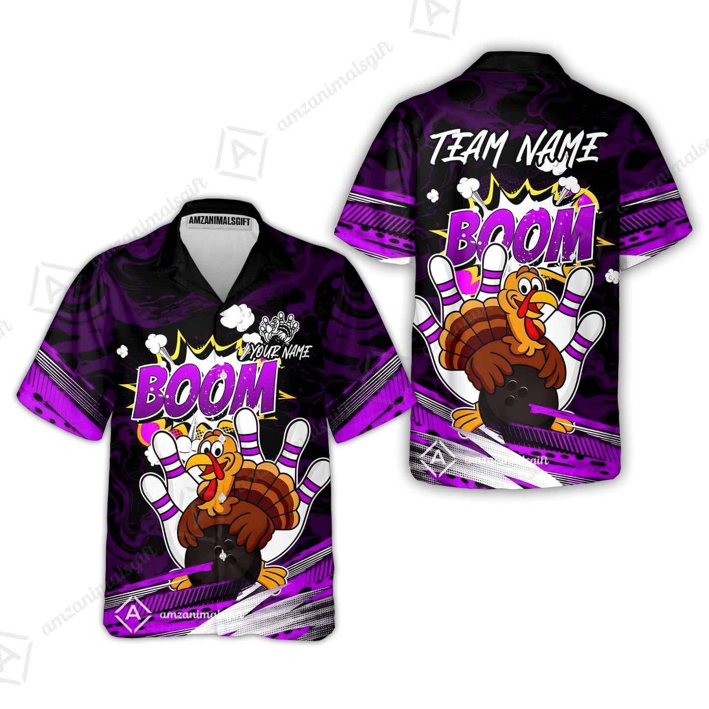 Hawaiian Shirt||Purple