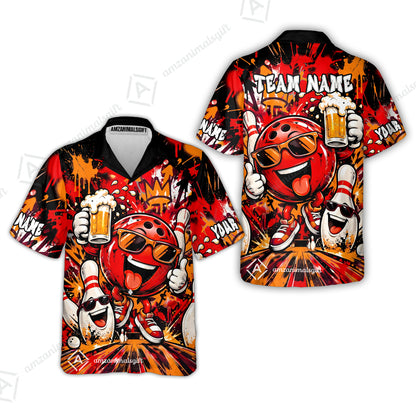 Hawaiian Shirt||Red