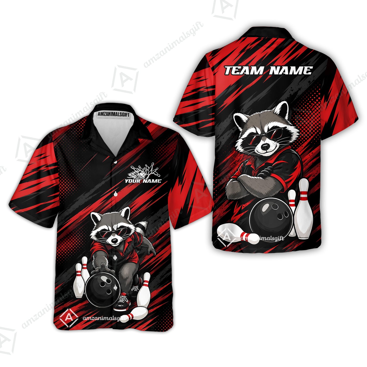 Hawaiian Shirt||Red