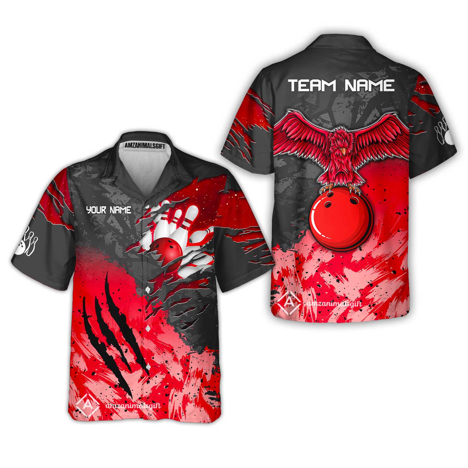 Hawaiian Shirt||Red