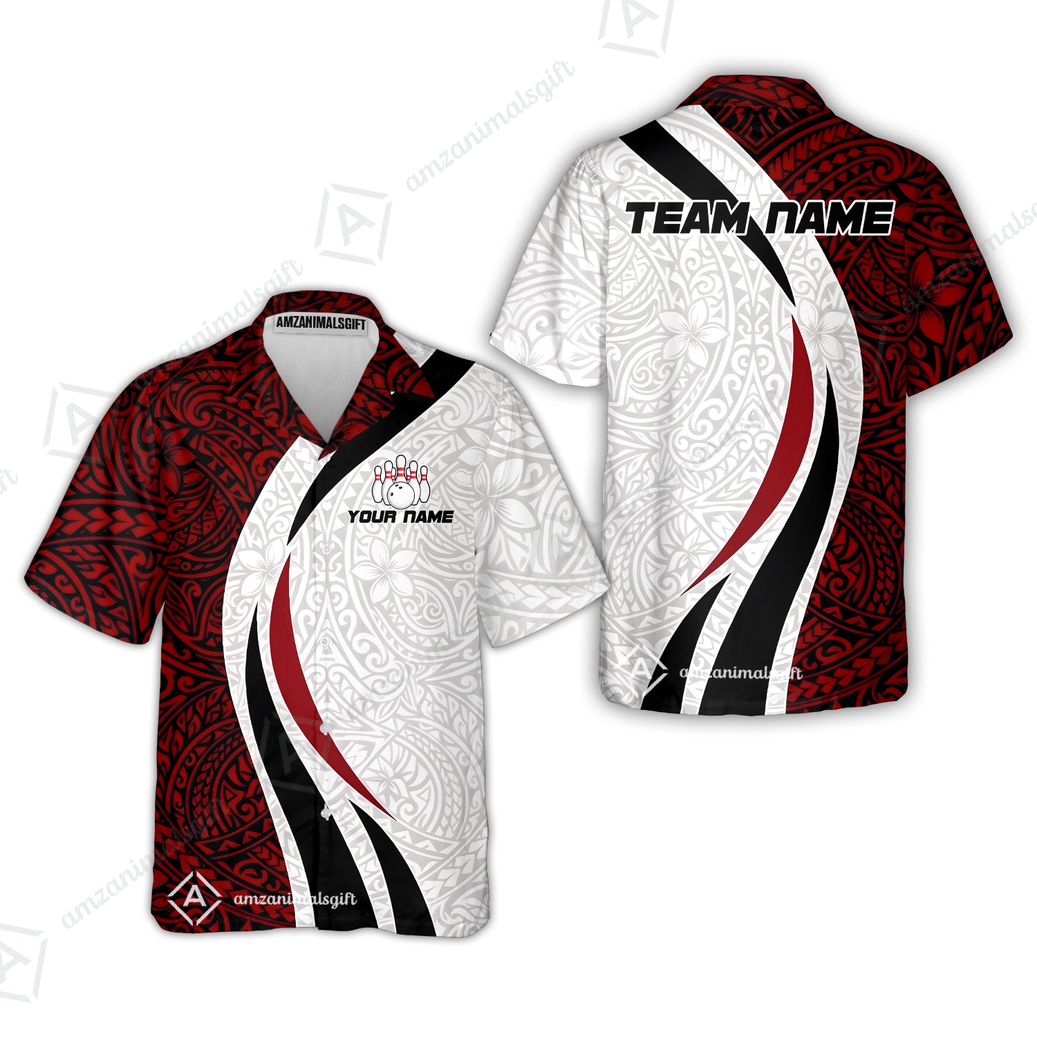 Hawaiian Shirt||Red