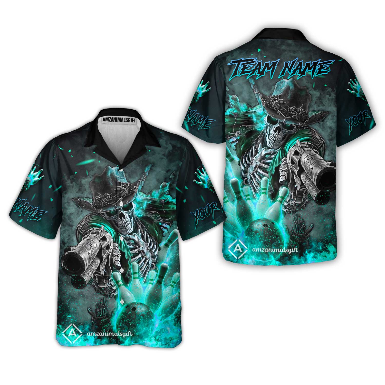Hawaiian Shirt||Turquoise