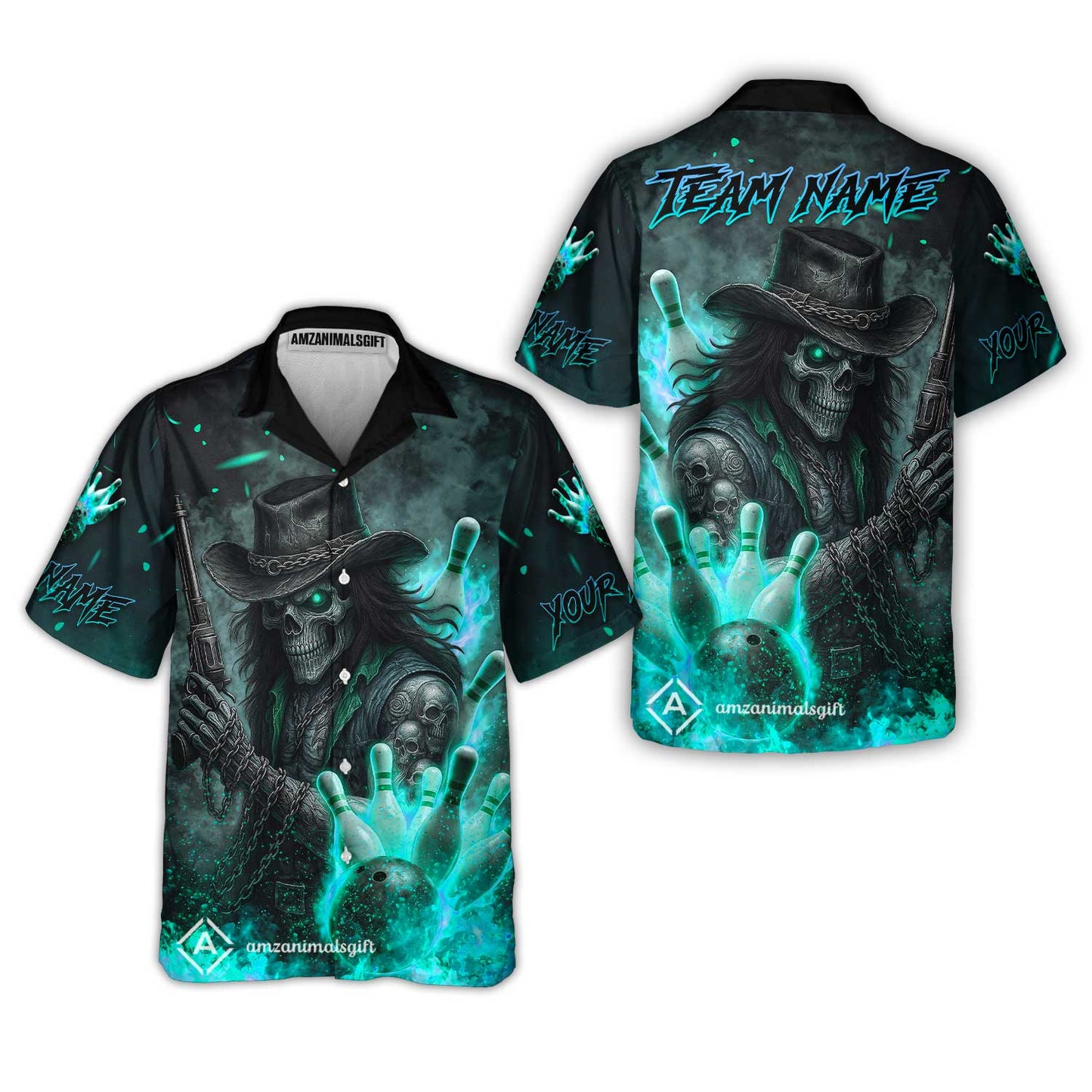 Hawaiian Shirt||Turquoise