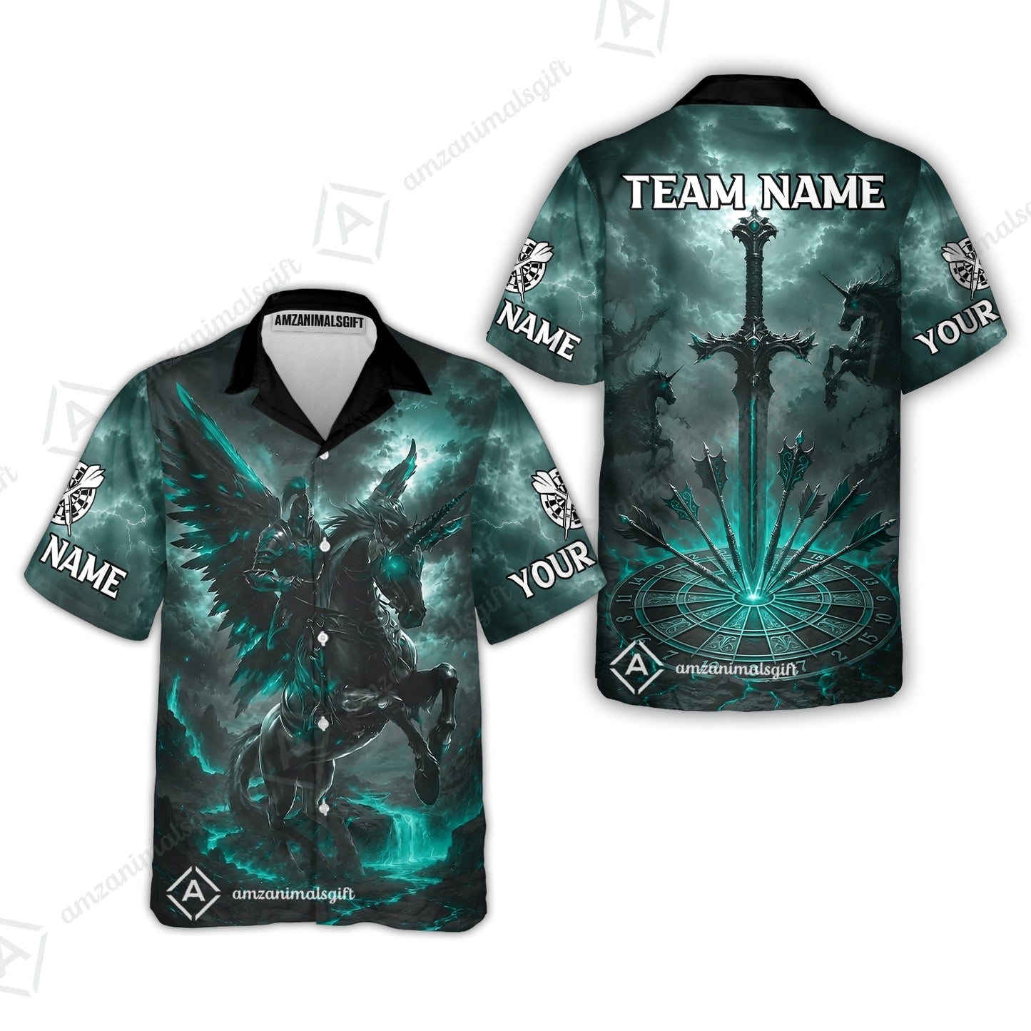 Hawaiian Shirt||Turquoise