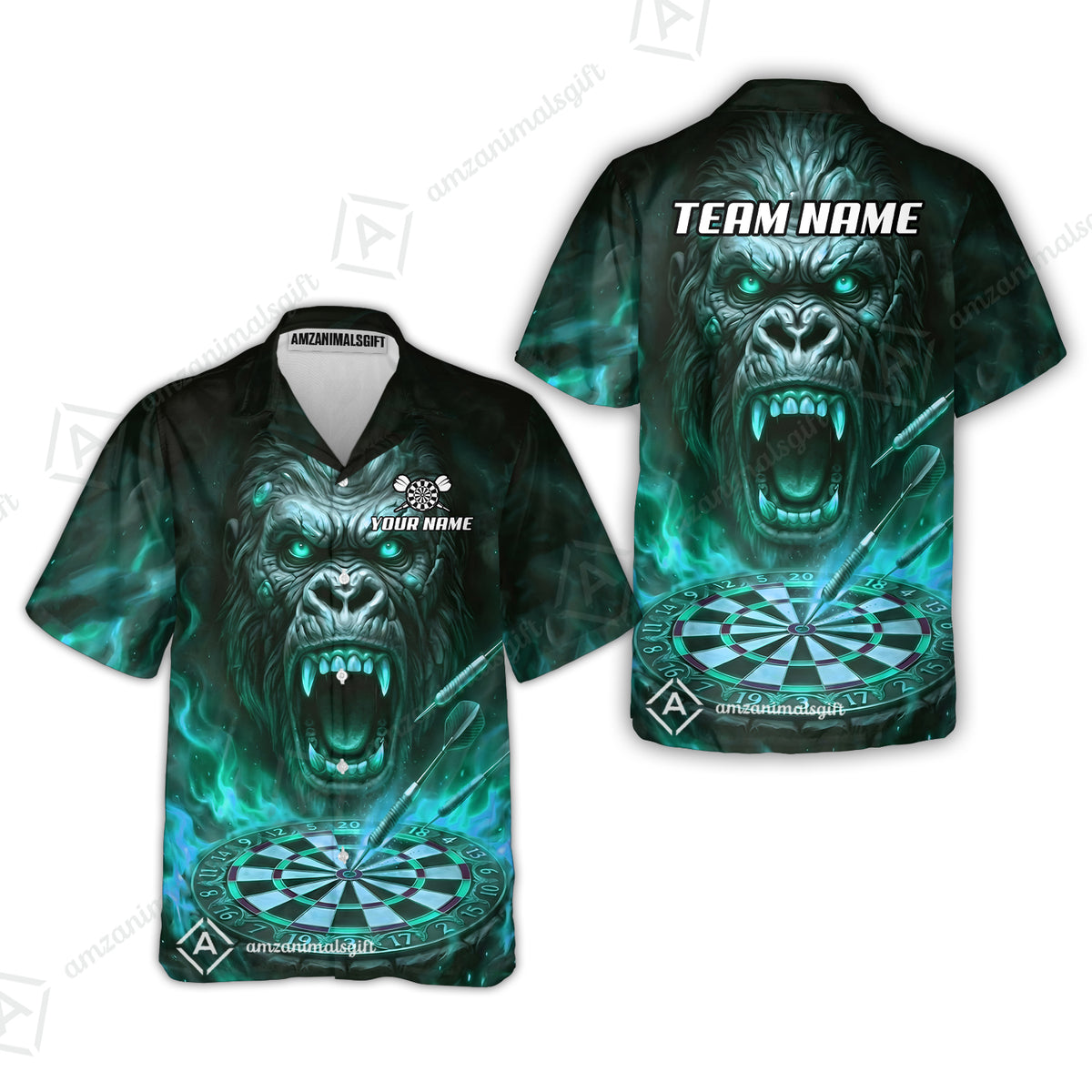 Hawaiian Shirt||Turquoise