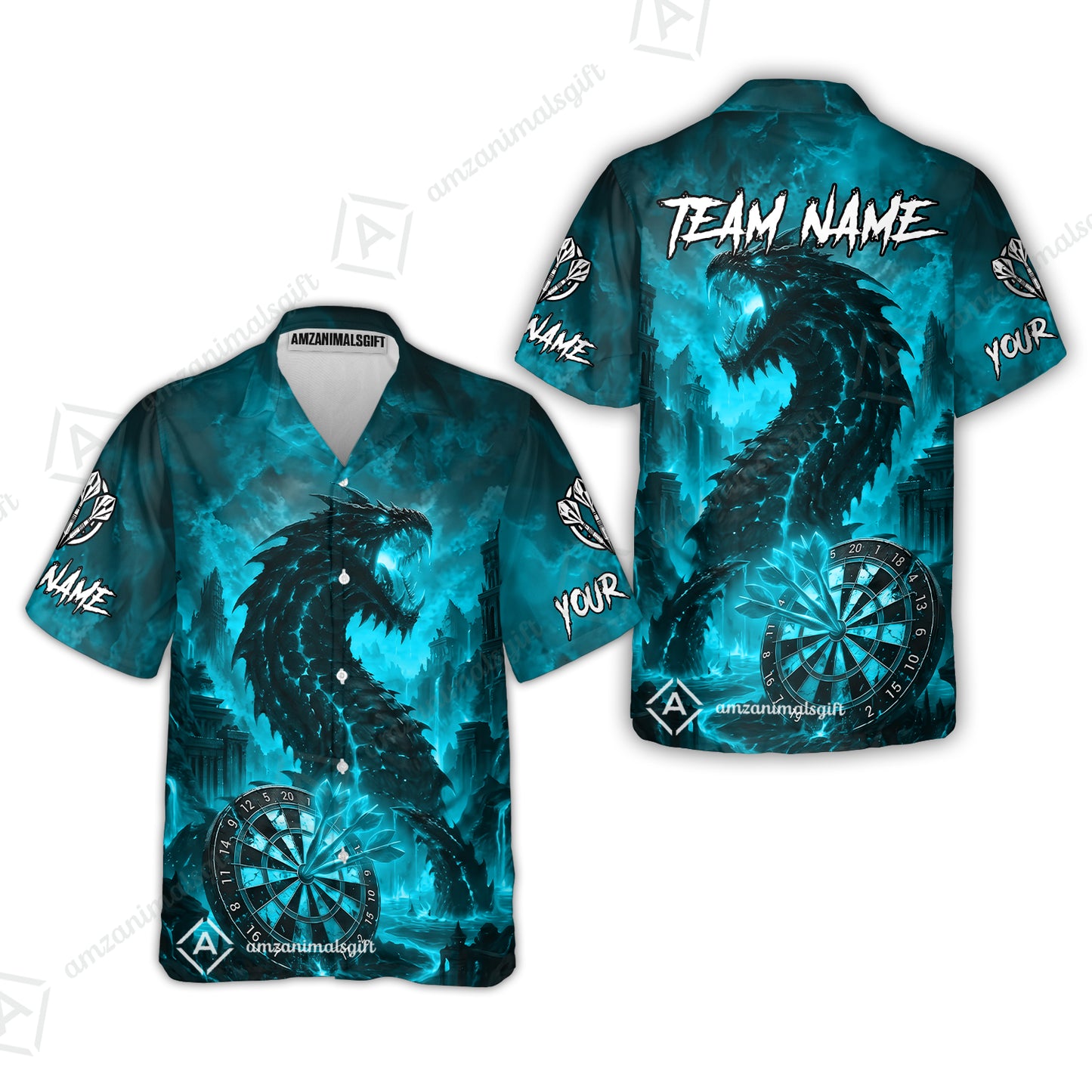 Hawaiian Shirt||Turquoise