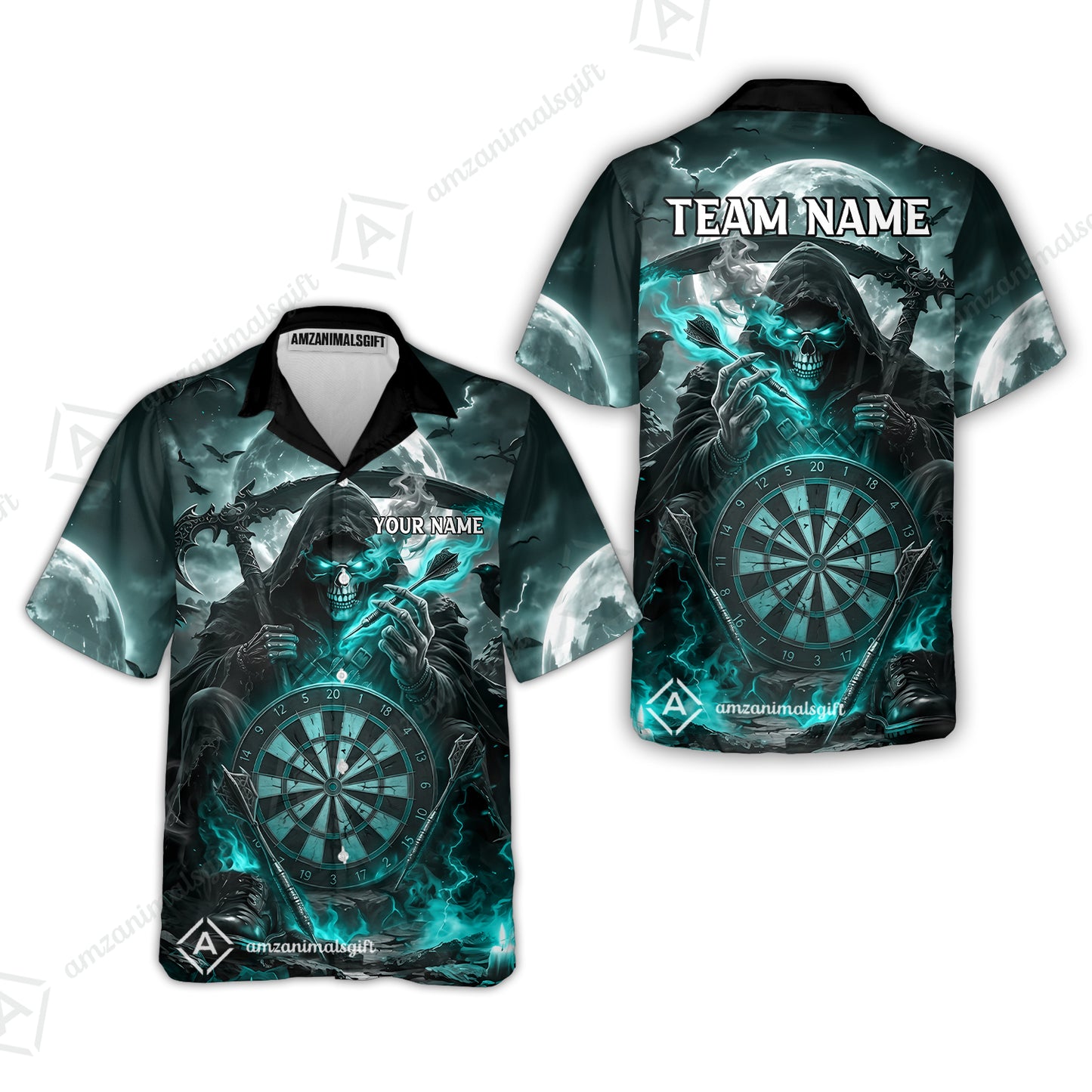 Hawaiian Shirt||Turquoise