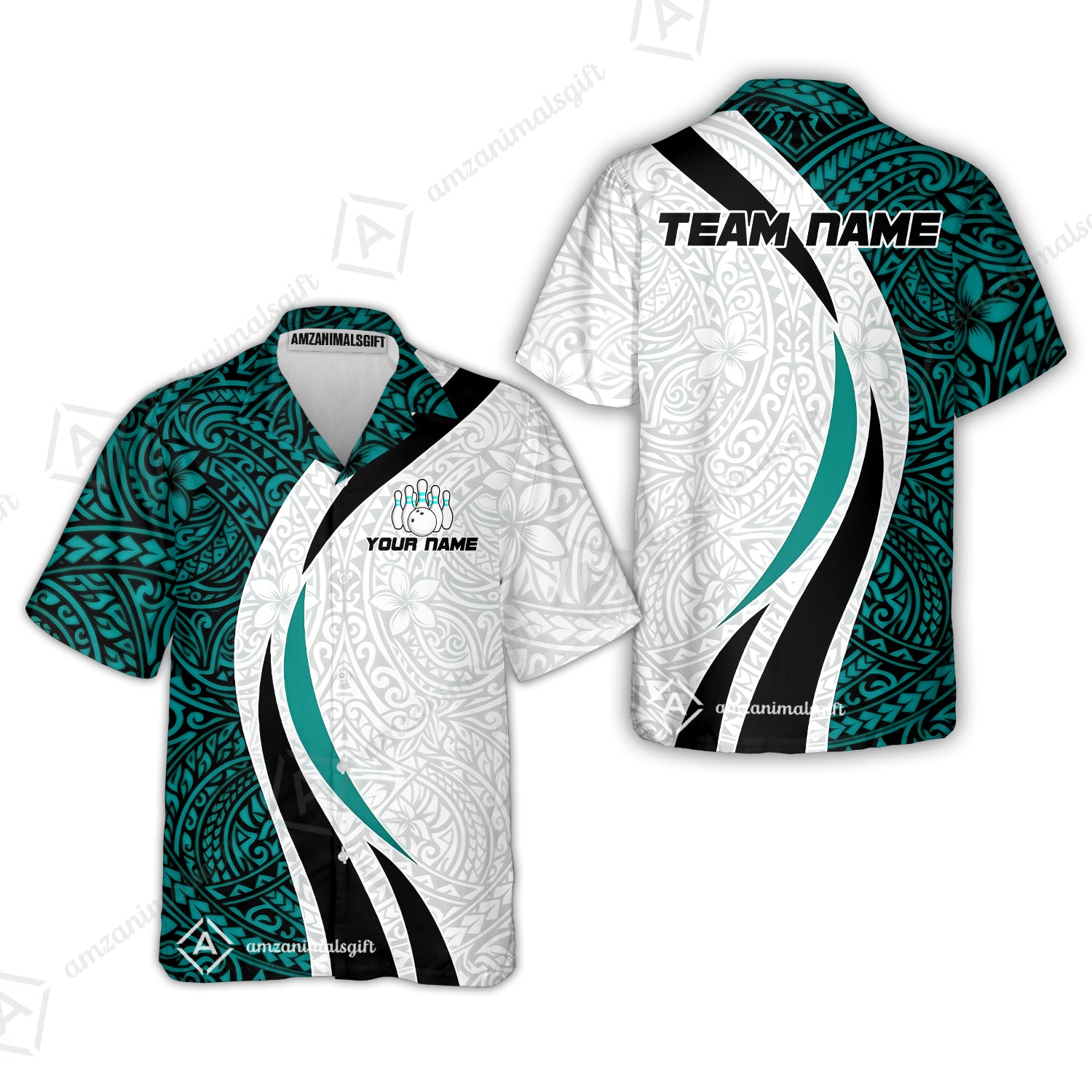 Hawaiian Shirt||Turquoise