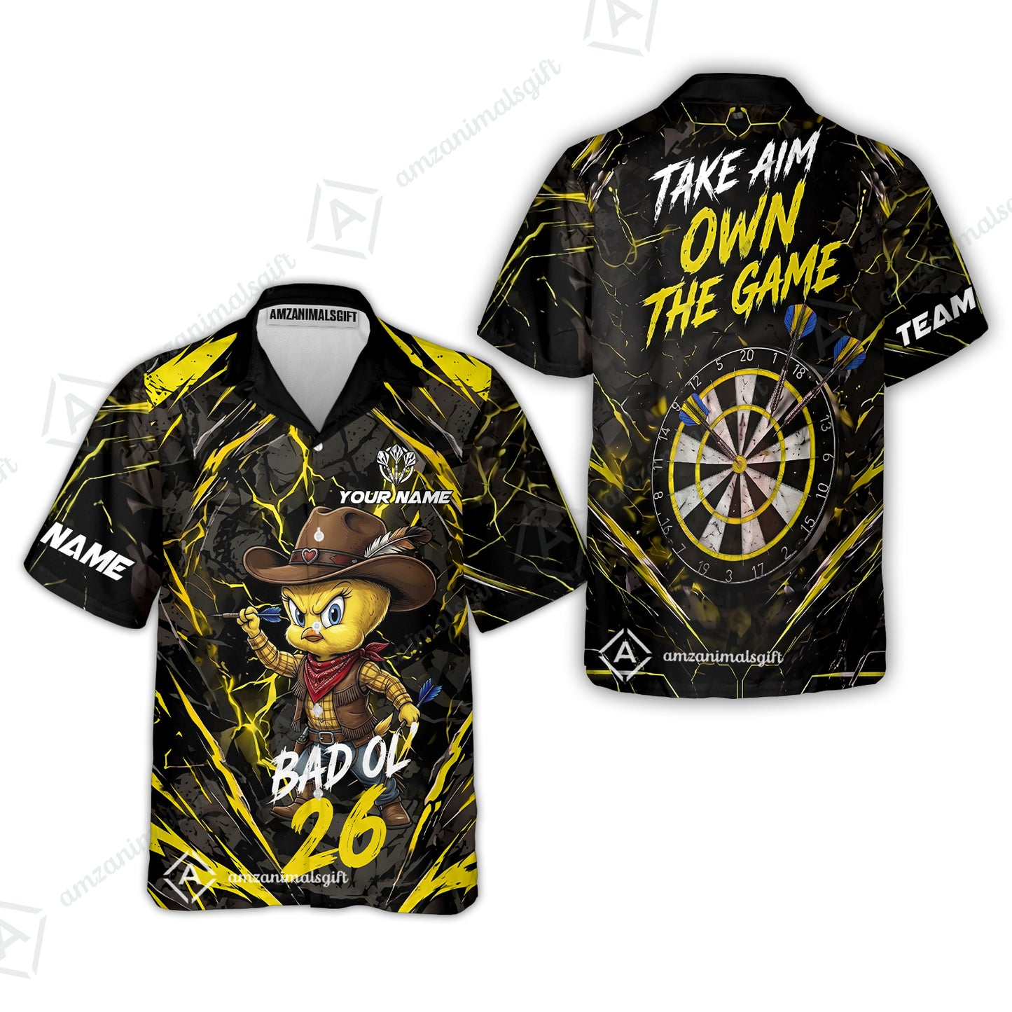 Hawaiian Shirt||Yellow