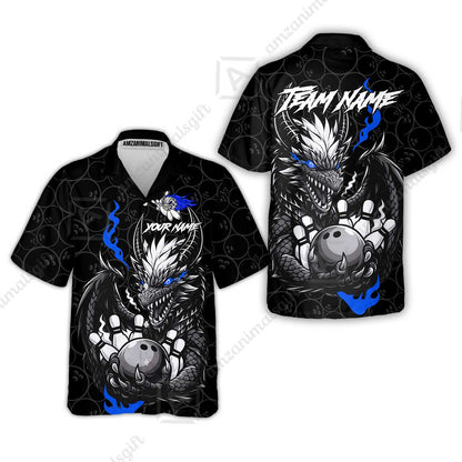 Custom Badass Dragon Bowling Jersey Polo Shirt, Custom Badass Dragon Bowling Team Shirt For Players With Name & Team Name