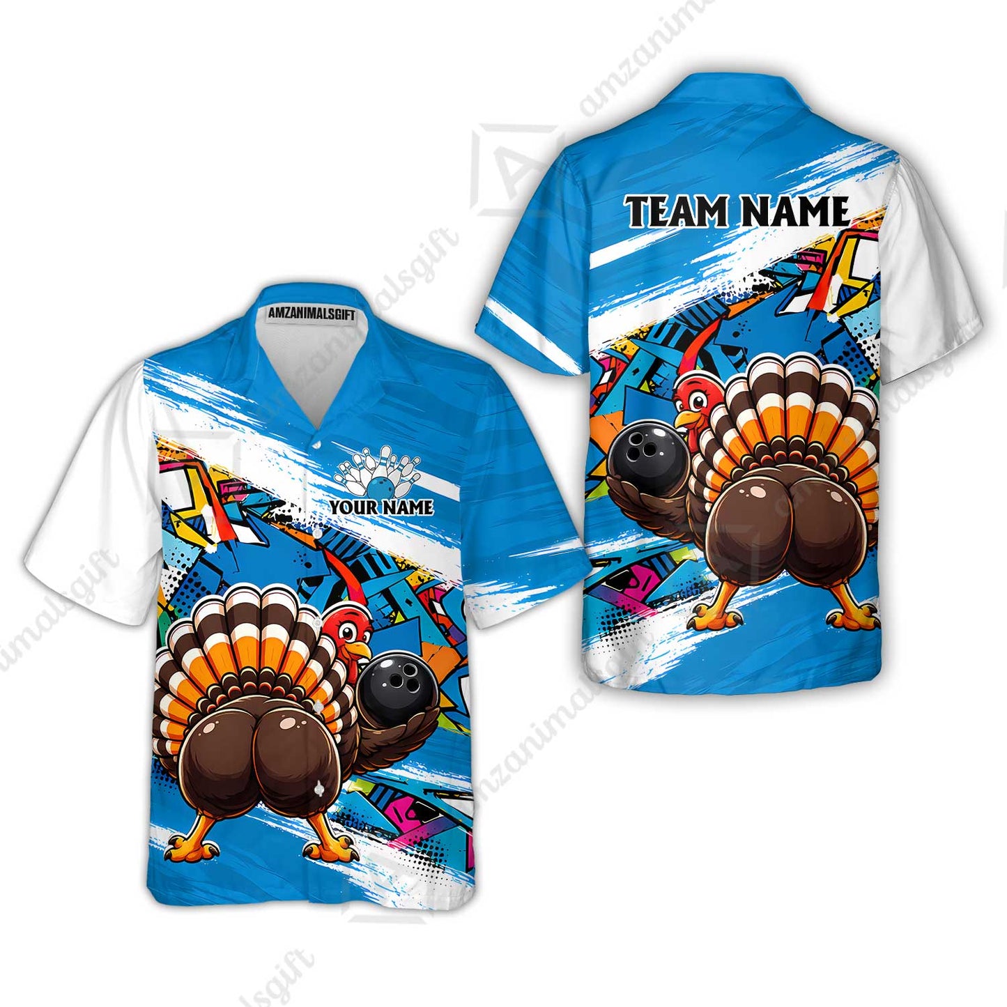 Custom Bowling Jersey Polo Shirt, Turkey Bowling, Personalized Name And Team Name