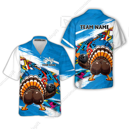 Custom Bowling Jersey Polo Shirt, Turkey Bowling, Personalized Name And Team Name