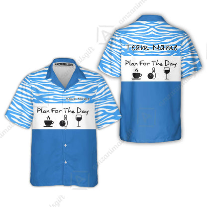 Custom Bowling Jersey Polo Shirt, Pink Zebra Pattern Bowling, Custom Bowling Jersey Team Shirt For Players With Name & Team Name