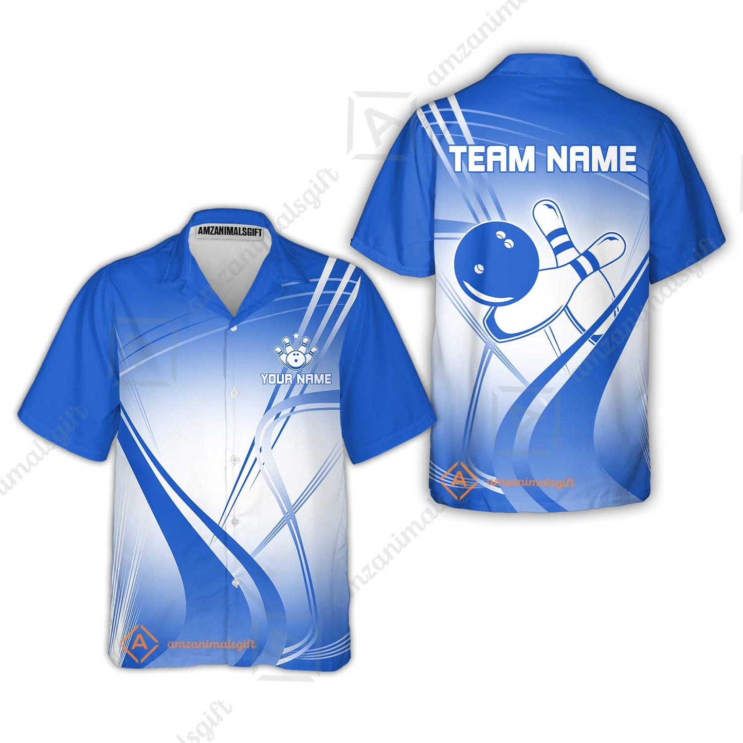 Customized Bowling Hawaiian Shirt, Custom Bowling Uniform Hawaiian Shirt, Multicolor Team Style Jersey for Bowlers