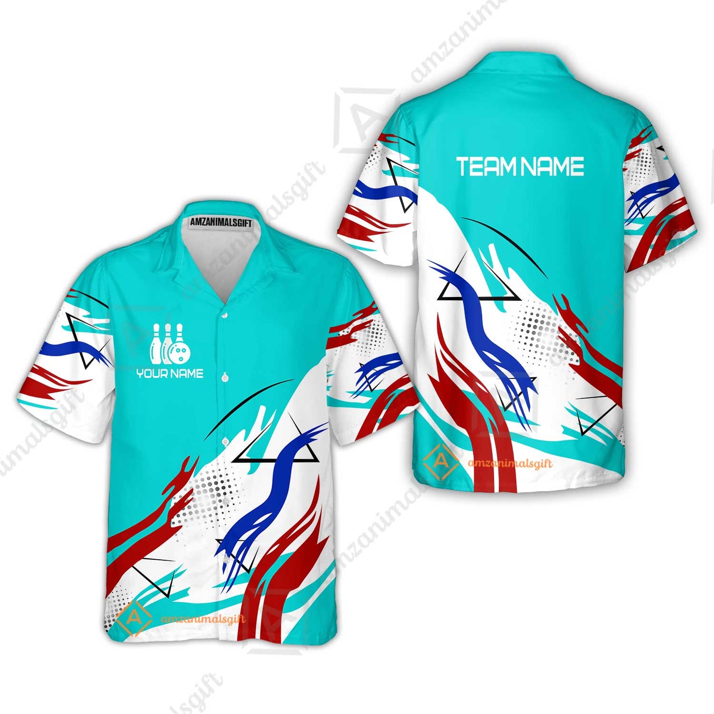 Customize Name, Team Name Bowling Jersey, Bowling Team Jersey Multicolor Polo Quarter-Zip Shirts, Custom Bowling Uniforms Jerseys