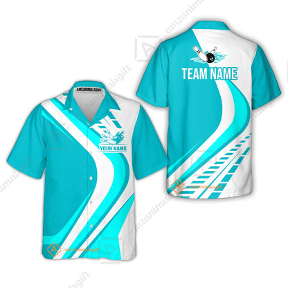 Customize Your Name, Team Name Bowling Jersey, Bowling Team Jersey Multicolor Polo Quarter-Zip Shirts, Custom Bowling Uniforms Jerseys