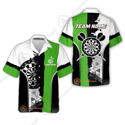 Custom Grunge Style Darts Team Jersey Polo Quarter-Zip Shirts, Custom Darts Team Jerseys Uniform, Personalized Name And Team Name