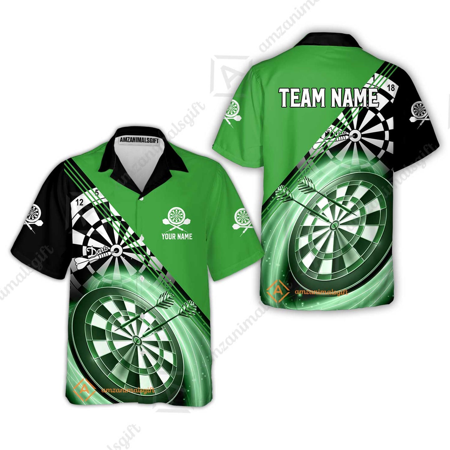Custom Tailored Darts Team Jersey Polo Quarter-Zip Shirts, Customized Name Team Name Darts Team Jerseys Uniform