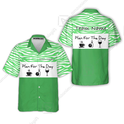 Custom Bowling Jersey Polo Shirt, Pink Zebra Pattern Bowling, Custom Bowling Jersey Team Shirt For Players With Name & Team Name