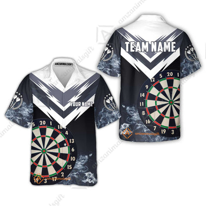 Custom Smoke Multi-Color Darts Quarter-Zip Team Shirts, Customized Name Team Name Darts Team Jerseys Uniform