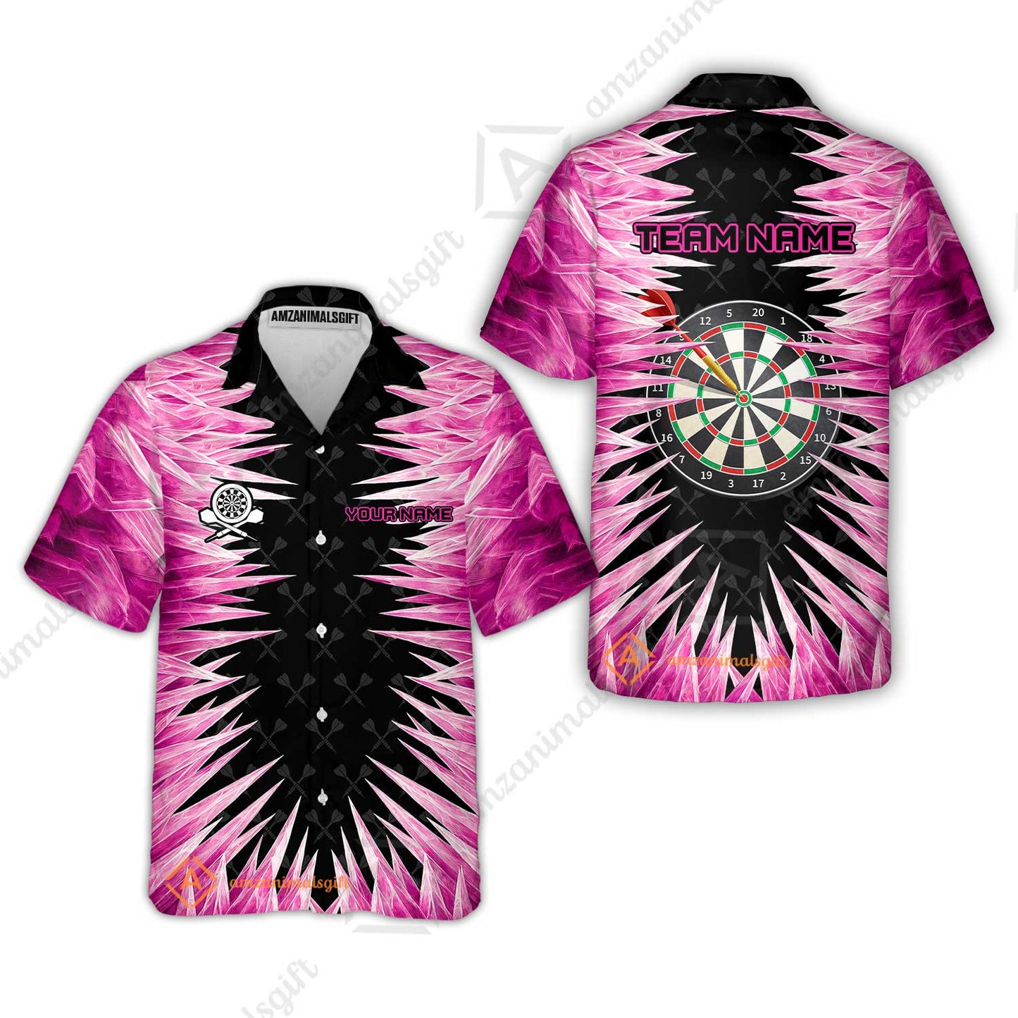Customized Darts Hawaiian Shirt, Darts Dartboard Ice And Fire Multicolor Hawaiian Shirt Jersey For Darts Players