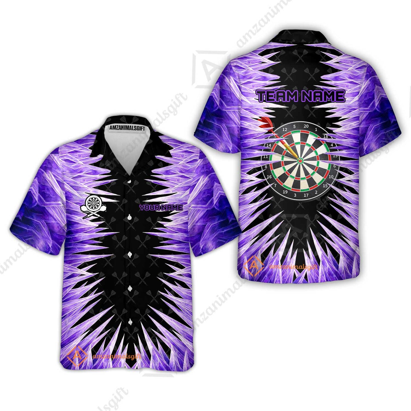 Customized Darts Hawaiian Shirt, Darts Dartboard Ice And Fire Multicolor Hawaiian Shirt Jersey For Darts Players