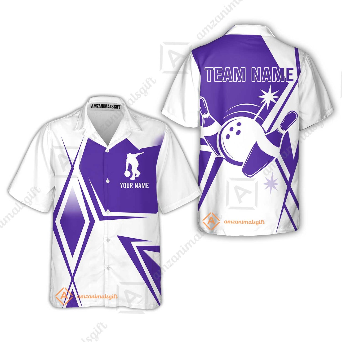 Custom Bowling Team Jersey,  Custom Name And Team Name Bowling Jersey Multicolor Polo Quarter-Zip Shirts, Custom Bowling Uniforms Jerseys