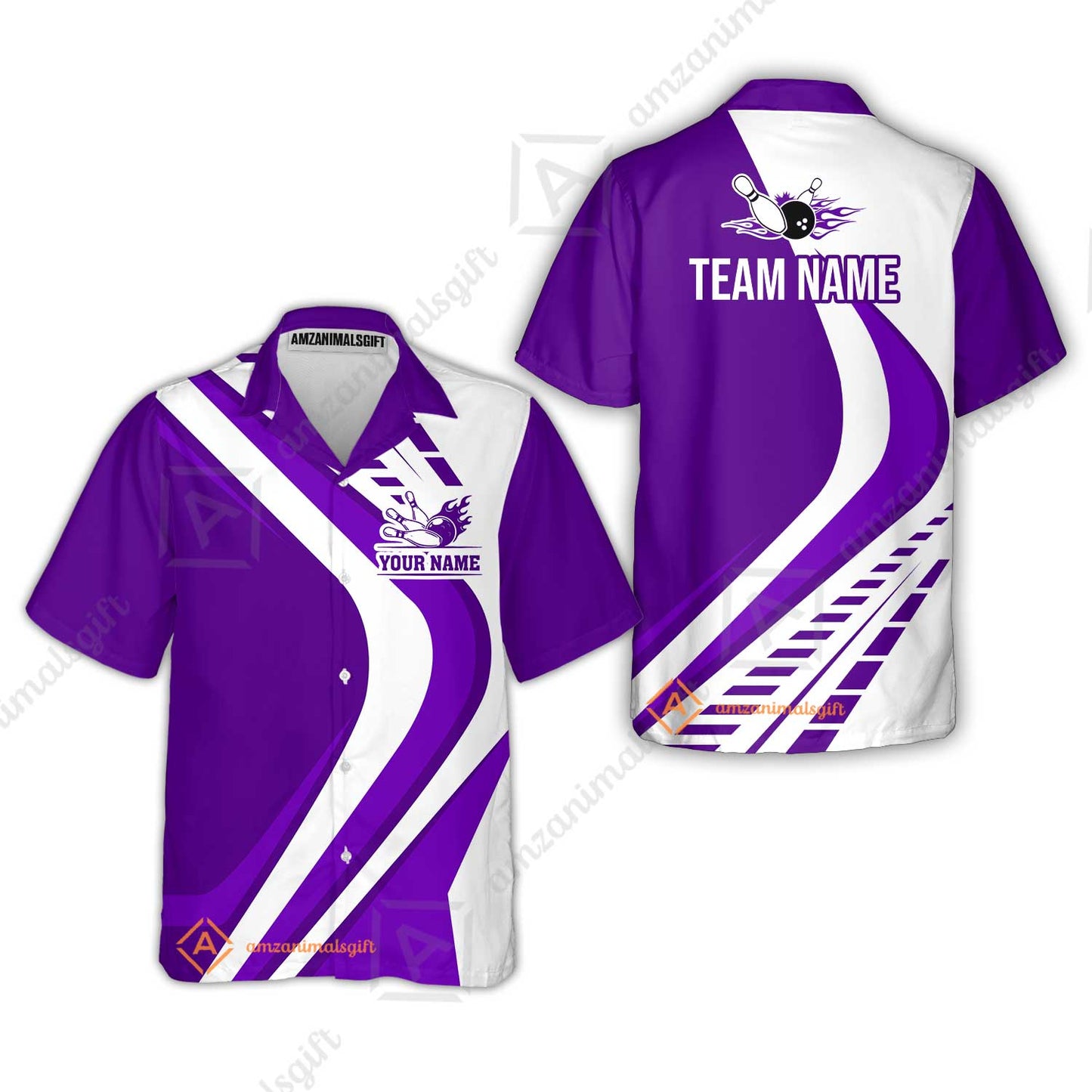 Customize Your Name, Team Name Bowling Jersey, Bowling Team Jersey Multicolor Polo Quarter-Zip Shirts, Custom Bowling Uniforms Jerseys