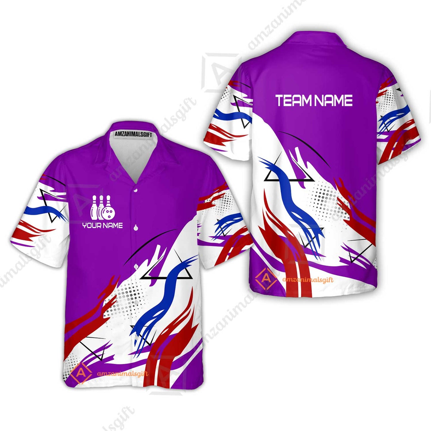 Customize Name, Team Name Bowling Jersey, Bowling Team Jersey Multicolor Polo Quarter-Zip Shirts, Custom Bowling Uniforms Jerseys