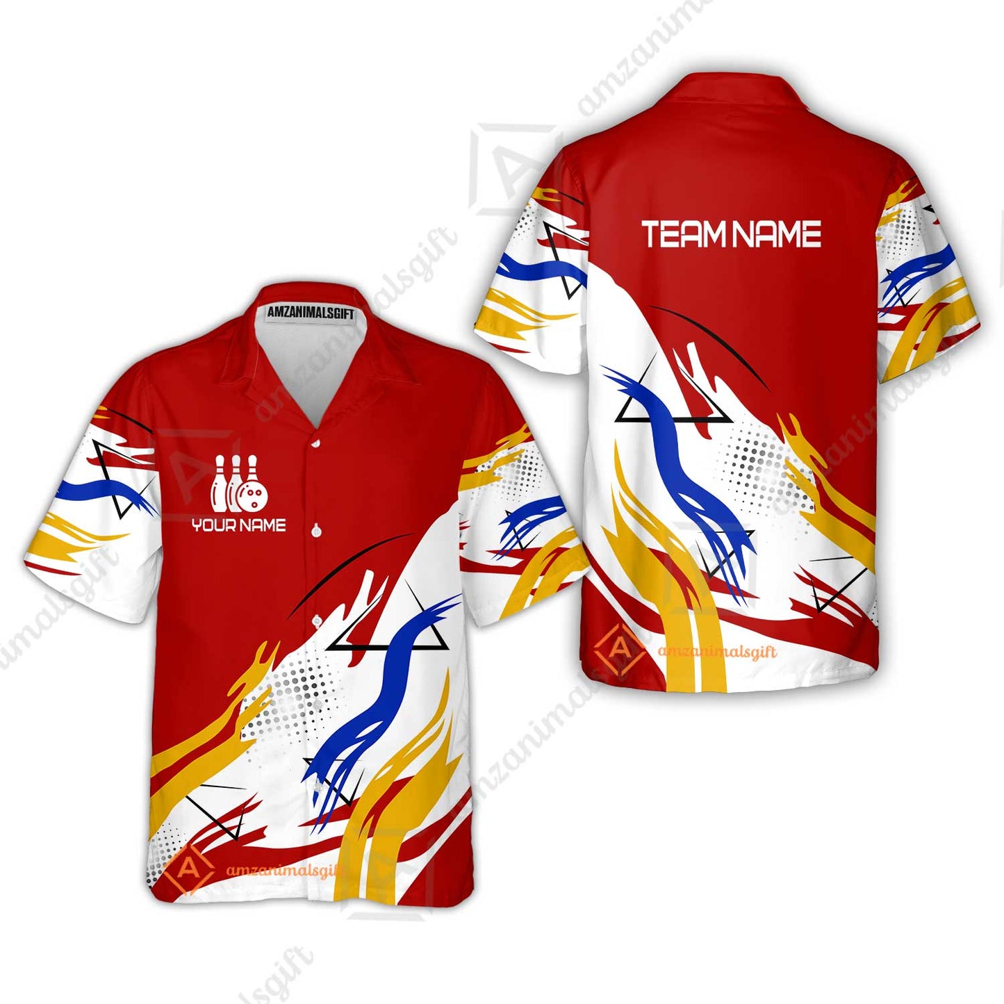 Customize Name, Team Name Bowling Jersey, Bowling Team Jersey Multicolor Polo Quarter-Zip Shirts, Custom Bowling Uniforms Jerseys