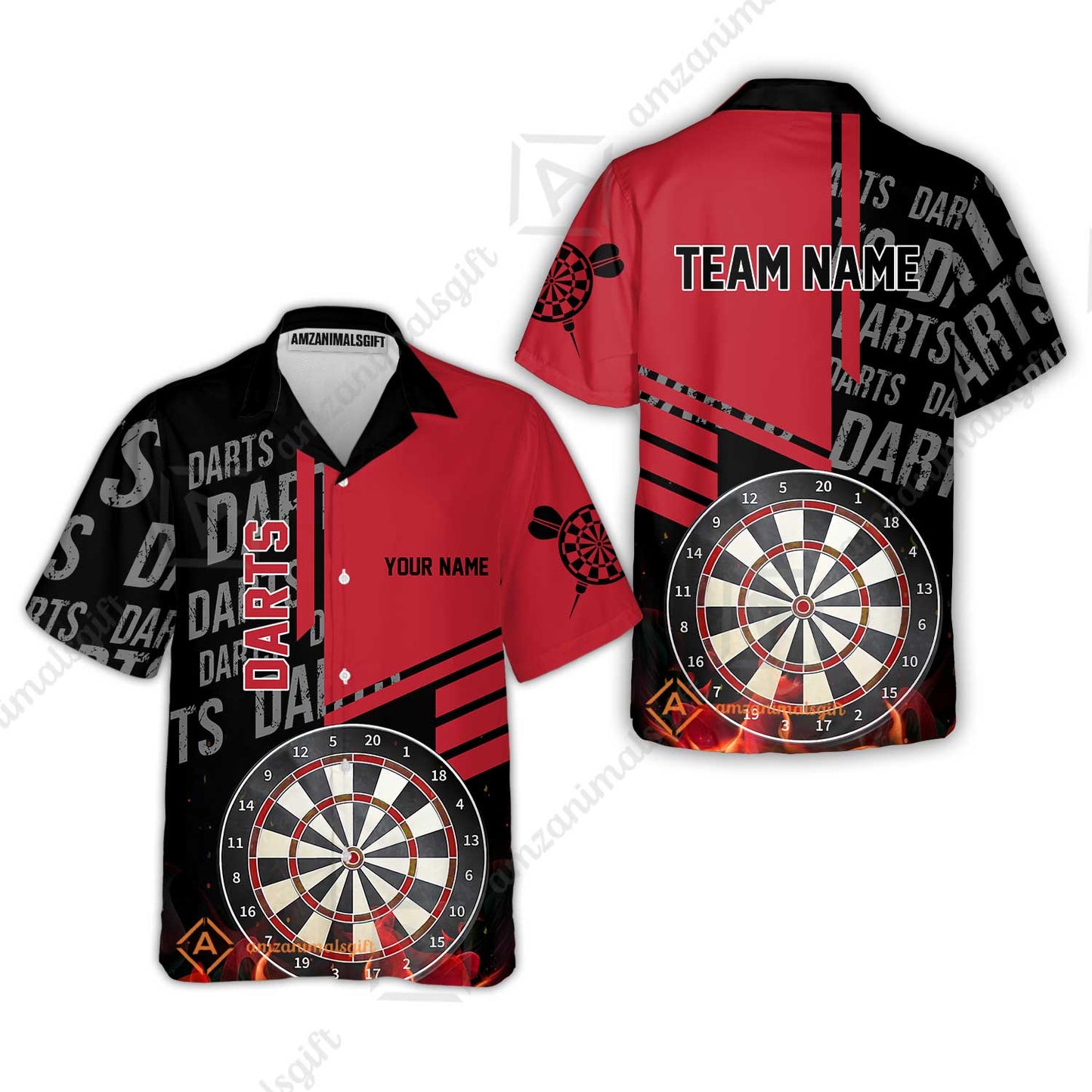 Custom Turquoise Fire Darts Unisex Polo, Custom Darts League Team Jersey Polo , Custom Darts Team Jerseys Uniform