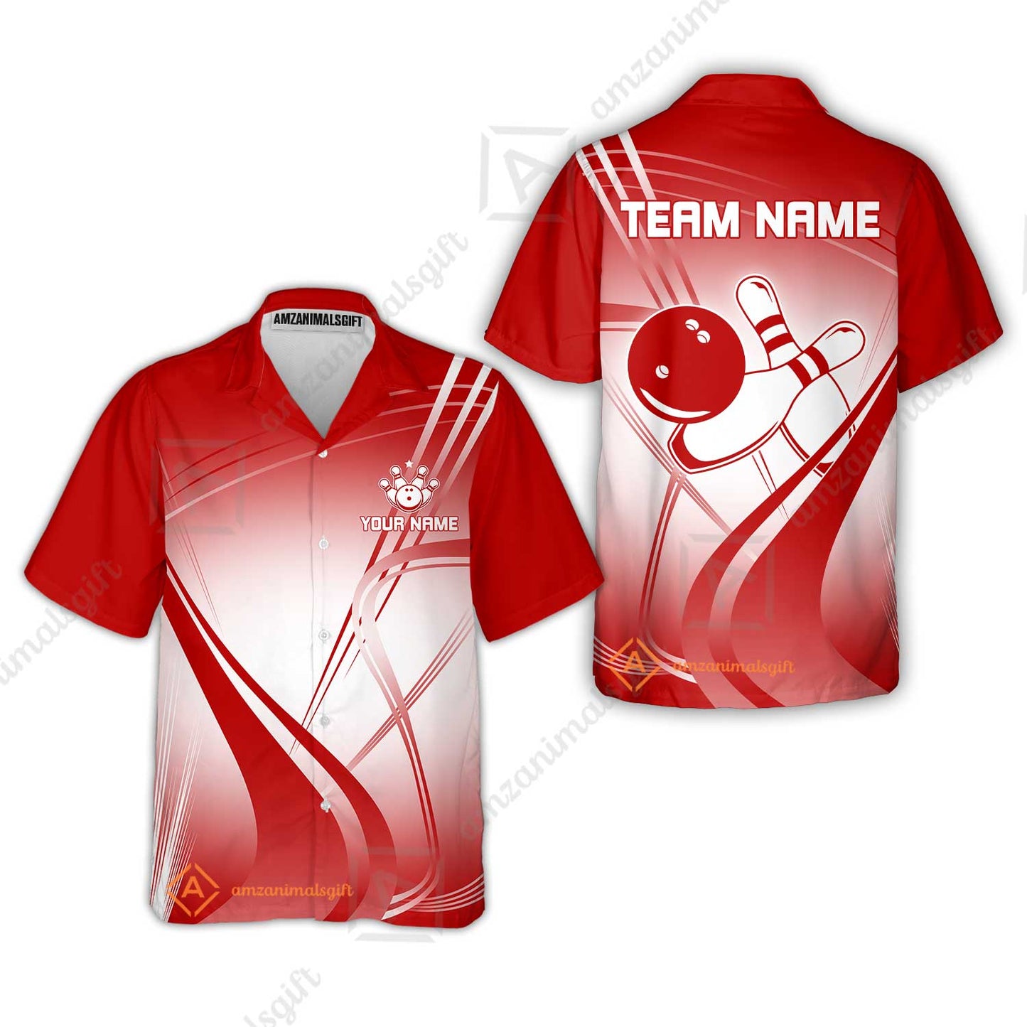 Customized Bowling Hawaiian Shirt, Custom Bowling Uniform Hawaiian Shirt, Multicolor Team Style Jersey for Bowlers