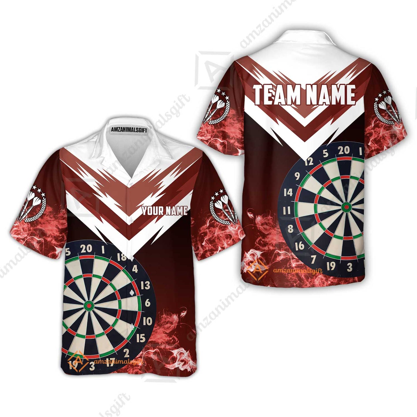 Custom Smoke Multi-Color Darts Quarter-Zip Team Shirts, Customized Name Team Name Darts Team Jerseys Uniform