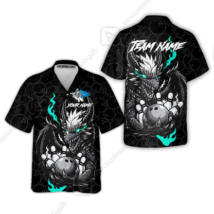 Custom Badass Dragon Bowling Jersey Polo Shirt, Custom Badass Dragon Bowling Team Shirt For Players With Name & Team Name