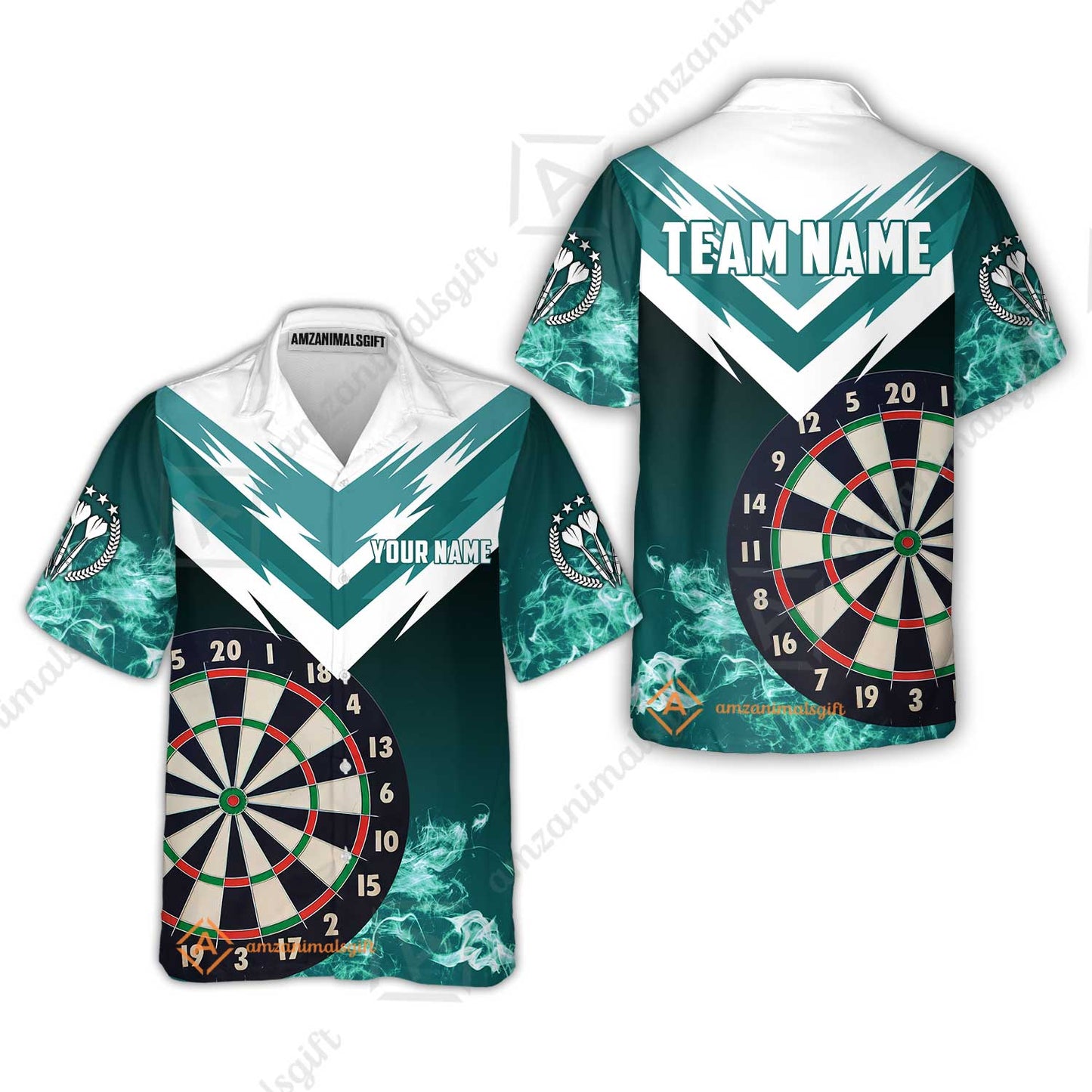 Custom Smoke Multi-Color Darts Quarter-Zip Team Shirts, Customized Name Team Name Darts Team Jerseys Uniform