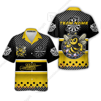 Custom Funny Bee Darts Unisex Polo Team Shirts, Custom Team League Darts Jersey Polo , Custom Darts Team Jerseys Uniform