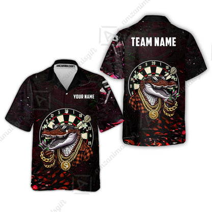 Custom Darts Team Jersey, Personalized Alligator Dart Jersey Shirt For Players With Name & Team Name