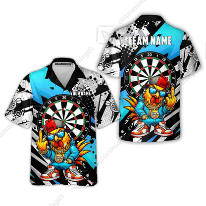 Custom Darts Team Jersey, Personalized Street Rebel Rooster Darts Polo Shirt For Players With Name & Team Name