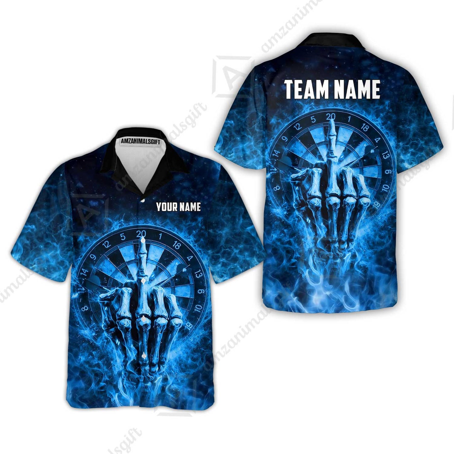 Custom Darts Team Jersey, Personalized Reaper Bullseye Dart Polo Shirt For Players With Name & Team Name