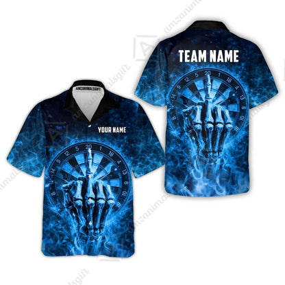 Custom Darts Team Jersey, Personalized Reaper Bullseye Dart Polo Shirt For Players With Name & Team Name