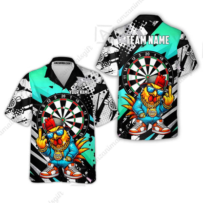 Custom Darts Team Jersey, Personalized Street Rebel Rooster Darts Polo Shirt For Players With Name & Team Name