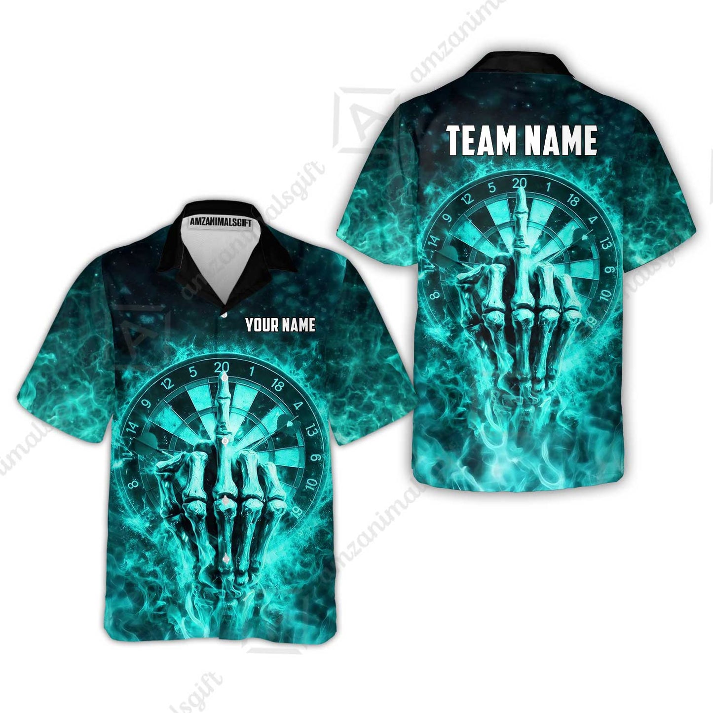 Custom Darts Team Jersey, Personalized Reaper Bullseye Dart Polo Shirt For Players With Name & Team Name